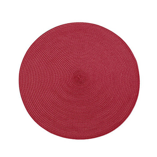 Circular Ribbed Placemat | Red