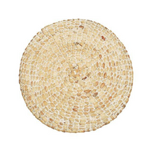 Load image into Gallery viewer, Circular Hyacinth Placemat | White

