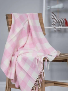 Focford Pink Check Baby Blanket