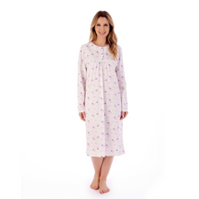Load image into Gallery viewer, Slenderella Floral Nightdress | Ivory / Blue
