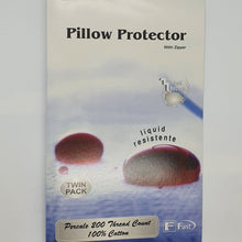 Load image into Gallery viewer, Pillow protector pair with zip

