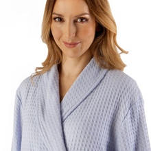 Load image into Gallery viewer, Slenderella Houndstooth Knit Shawl Collar Wrap | Blue
