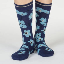 Load image into Gallery viewer, Thought-Peggie-Floral-Bamboo-Organic-Cotton-Socks-front.jpg
