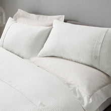 Load image into Gallery viewer, Waffle-White-Bedding-Duvet-Cover-and-Pillowcase-Set-Closeup

