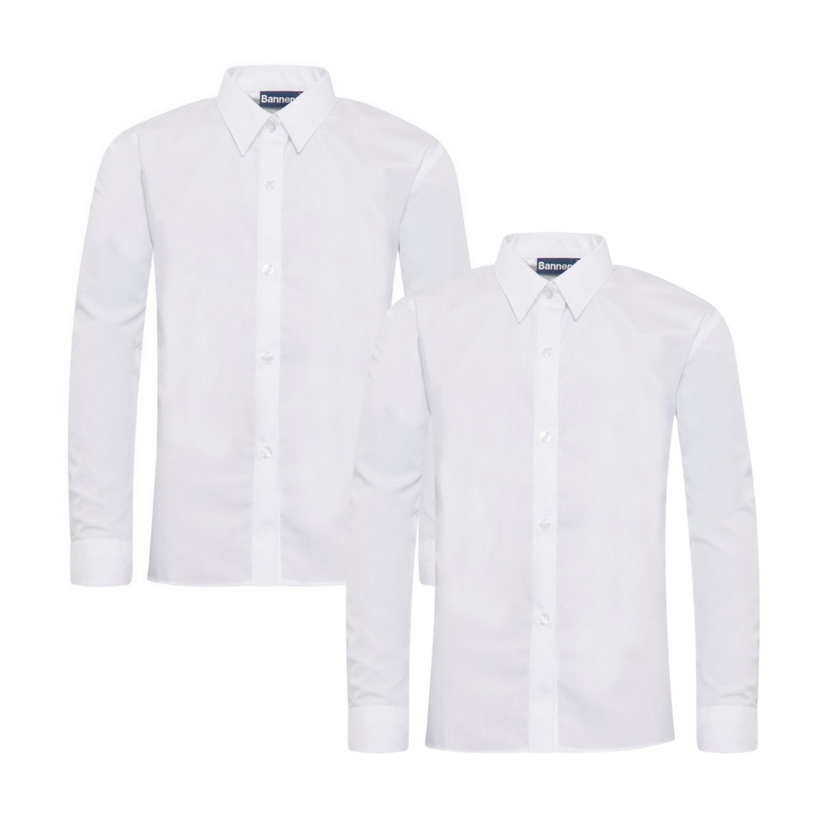 White Banner Shirts Twin Pack