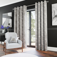 Load image into Gallery viewer, Caspian Readymade Curtains | Blue / Light Grey
