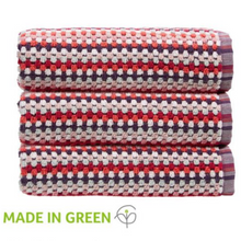 Load image into Gallery viewer, Christy Carnaby Stripe Towel Berry
