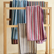 Load image into Gallery viewer, Christy Carnaby Stripe Towel Blue
