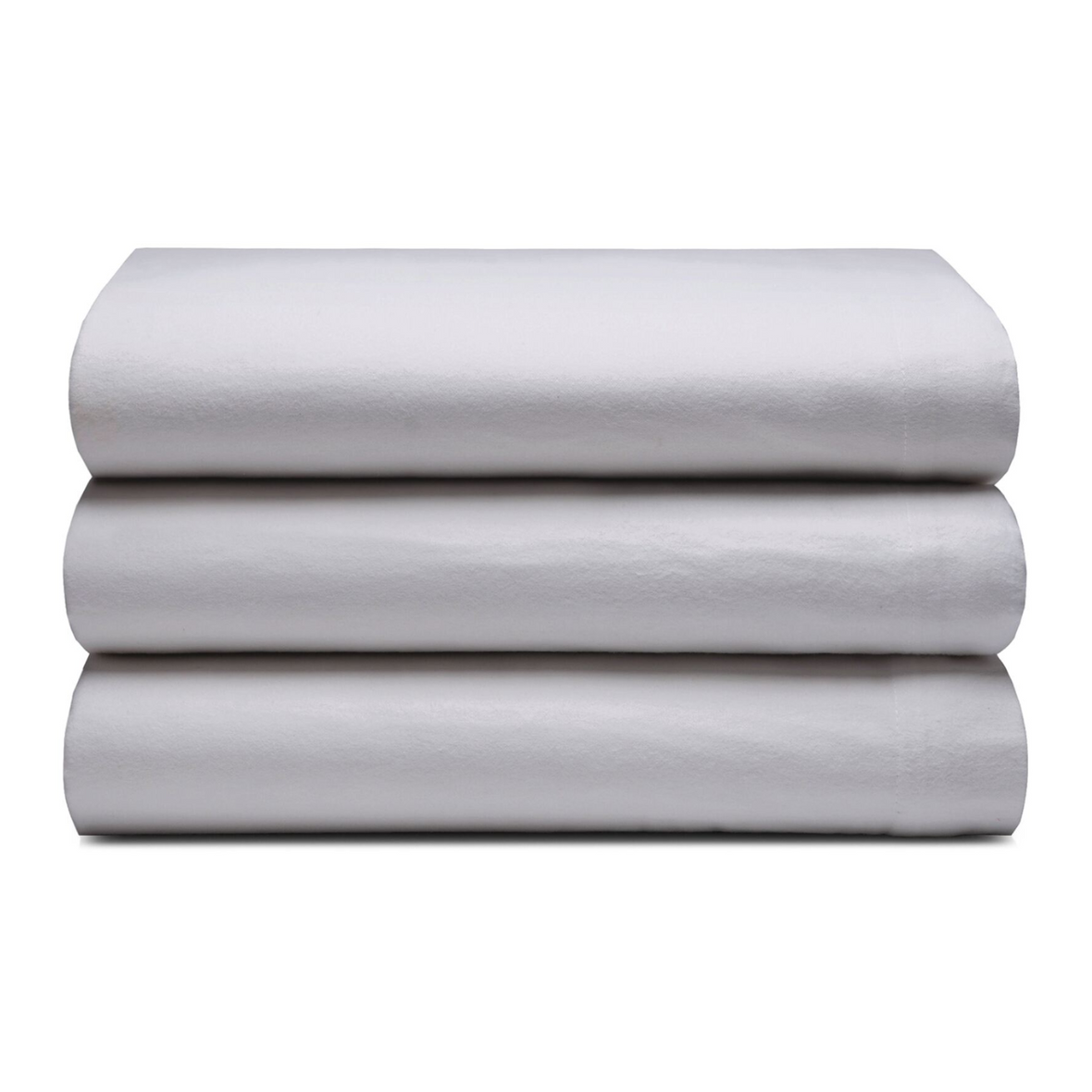Belledorm Snuggleup Flannette Flat Sheet | Cream / Grey