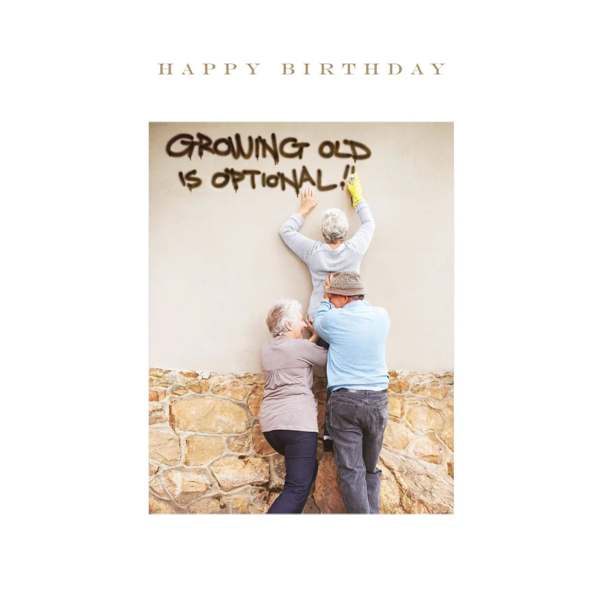 'Growing Old Is Optional' Birthday| Susan O'Hanlon Card