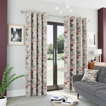 Load image into Gallery viewer, Harlem Readymade Curtains | Blossom / Azure / Grey
