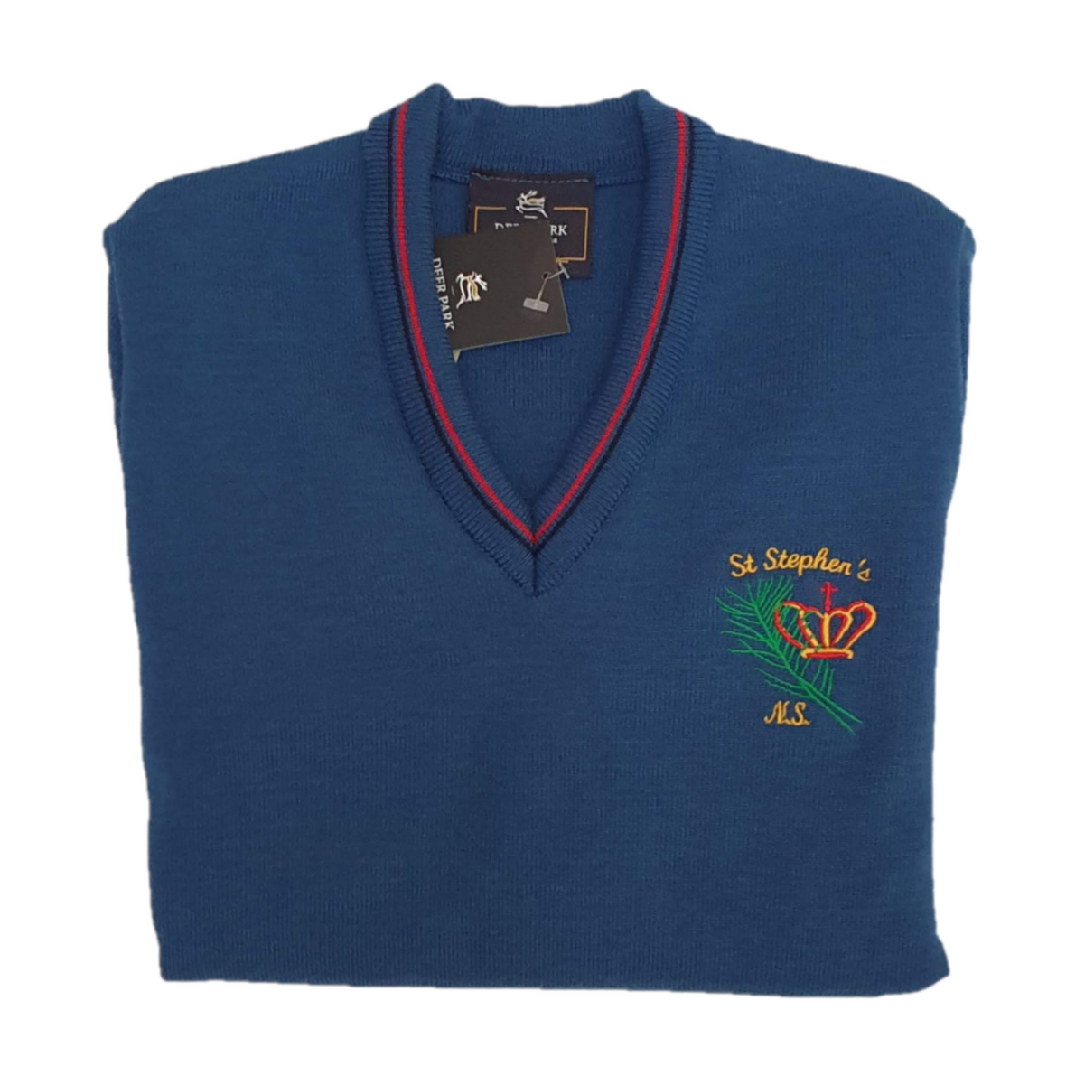 St Stephens National School Crested Jumper - Wool Mix