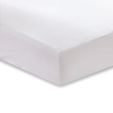 Load image into Gallery viewer, Bianca 400 TC Cotton Sateen Fitted Sheet/Pillowcase - White
